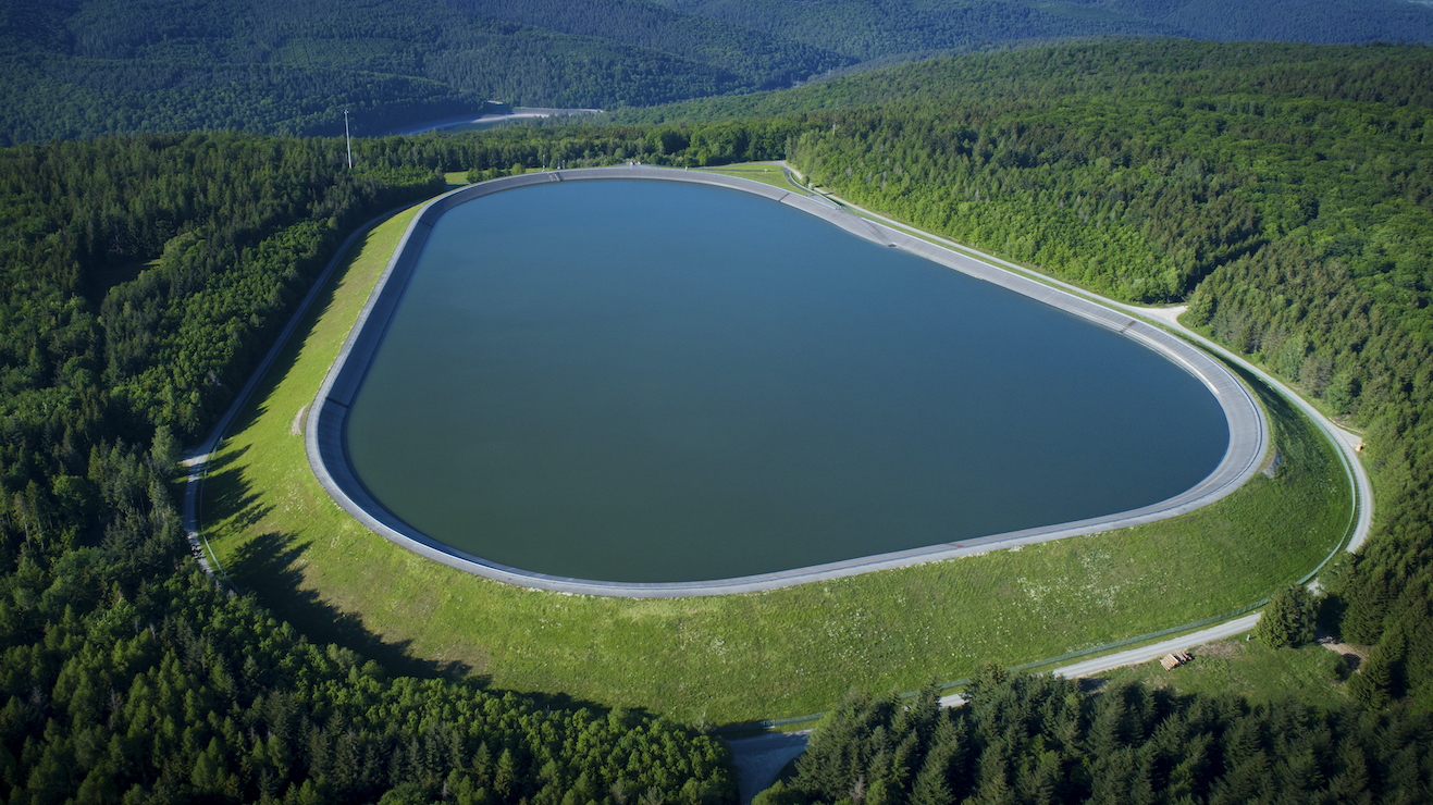 Reservoir, storage basin of pumped-storage plant